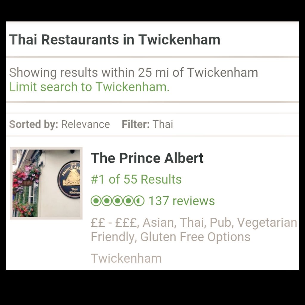 PrinceAlbertTW2's tweet photo. 🌶 We are the best #Thai #restaurant in #Twickenham 1 out of 55! Our friendly team are looking forward to welcoming you! 🌶 https://t.co/qmGcMh4dgy