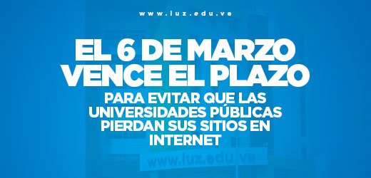 LUZadn's tweet photo. ¡URGENTE! 12 universidades públicas del país están en riesgo de perder su presencia en internet: https://t.co/TDOreYSORo https://t.co/mrXNGMrB0P