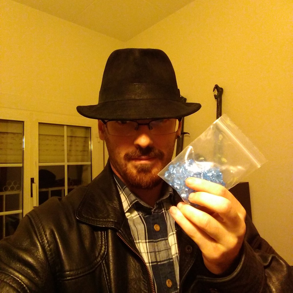 entredados's tweet photo. Giving #LordsofRock tokens (a game from @bravefrontier ) another use. #Carnaval #BreakingBad #walterwhite #bluemeth https://t.co/OPJ7paSwG9