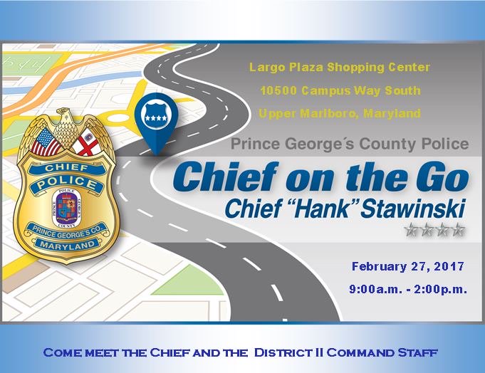 PGPDNews's tweet photo. Stop by on your way to work and speak with @ChiefPGPD Stawinski, starting Monday at 9am. #ChiefontheGo https://t.co/UhmH40Vp0t
