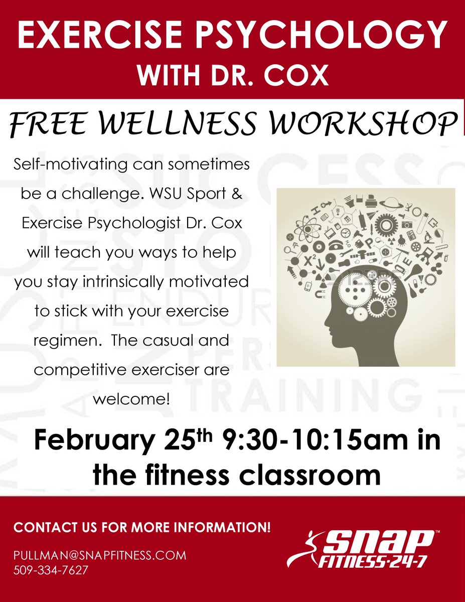 PullmanSNAP's tweet photo. Tomorrow is the day! Hope you are all looking forward to this workshop as much as we are! #snapnation #wellness #motivation https://t.co/WsLzro32Cj