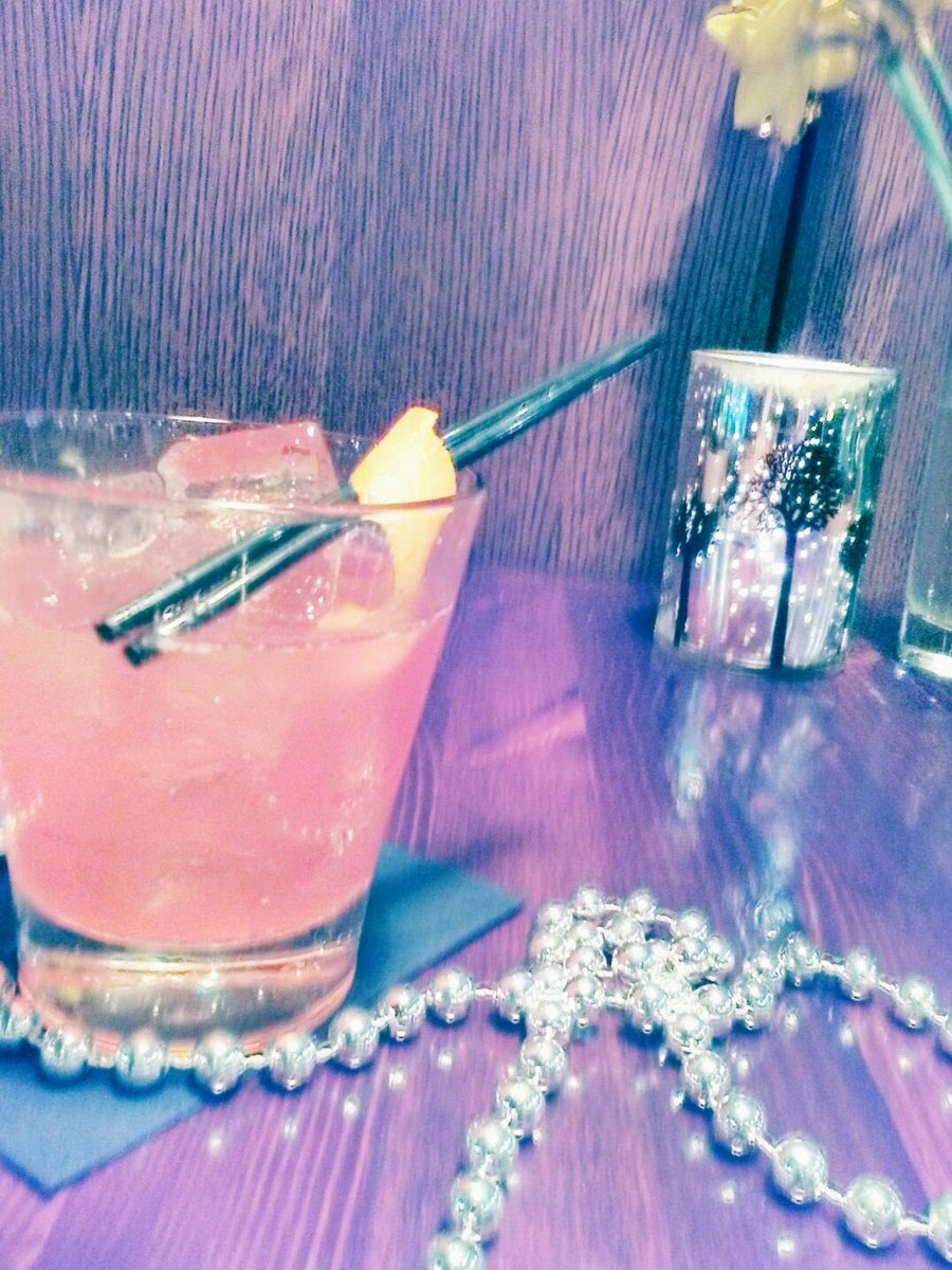 New Orleans Mardi Gras inspired: 'Absent Stars' - Campari, apricot brandy, lemon juice, homemade strawberry &amp; basil syrup #cocktails