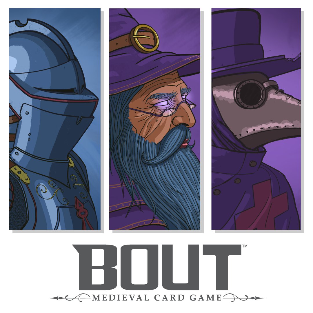 boutcardgame's tweet photo. A knight, a wizard, and a doctor walk into a pub. They order drinks and play BOUT. They have a merry time and live happily ever after.#cards https://t.co/WTZlyKHlJD