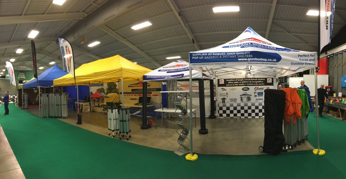 Our impressive #popupgazebo set up <a href="/RaceRetro_/">Race Retro</a>! Awesome 1st day - looking forward 2 more of the same this wknd! Come &amp; see us on Stand 3-668
