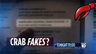 Crab cakes or crab fakes? @JWeinsier investigates a popular S. Fla. restaurant's menu shenanigans TONIGHT at 11 https://t.co/CA8pigxzjF