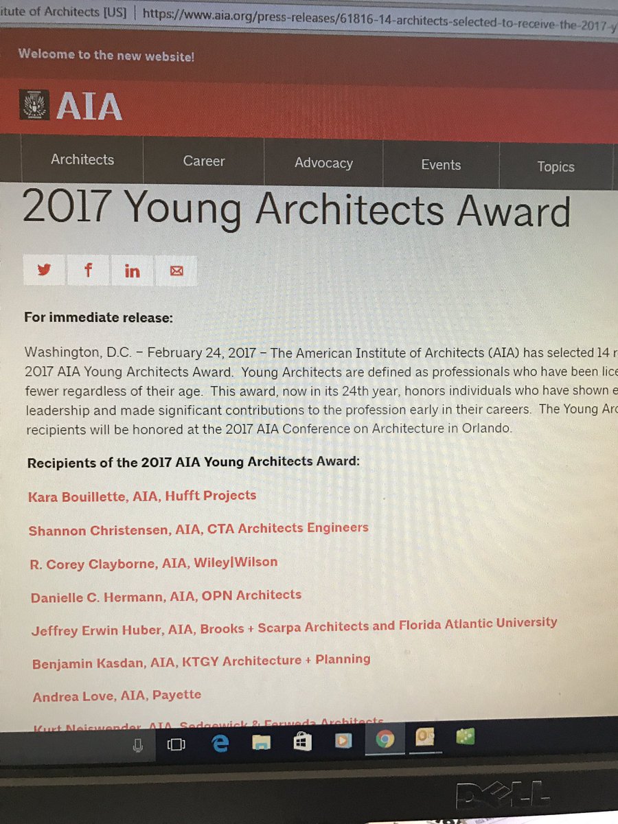 jtginnb's tweet photo. Congratulations AIAOC member Ben Kasden, AIA for winning a national AIA Young Architects Award! Celebrate with him in Orlando #aiaoc #aia https://t.co/ls2BUwS7ih