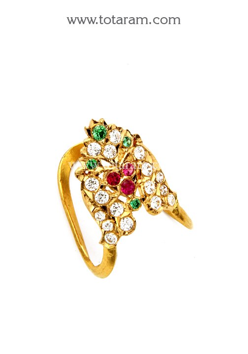 Buy NANDANA COLLECTIONS Peacock Design Finger Ring Impon Gold Design Stone  Ring Imitation Jewellery One Gram Gold Vanki Ring Vangi Ring Pathanapu Ring  at Amazon.in