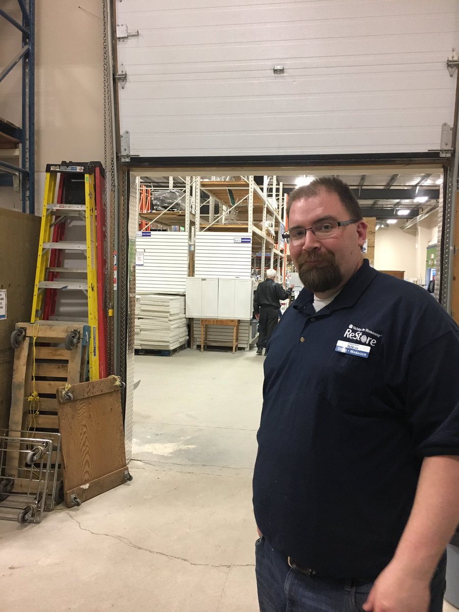 nicolesarauer's tweet photo. Here's @densimsk giving me a tour of @habitatregina ReStore this aft. Amazing work serving community in many different ways! https://t.co/yKhX27XTac