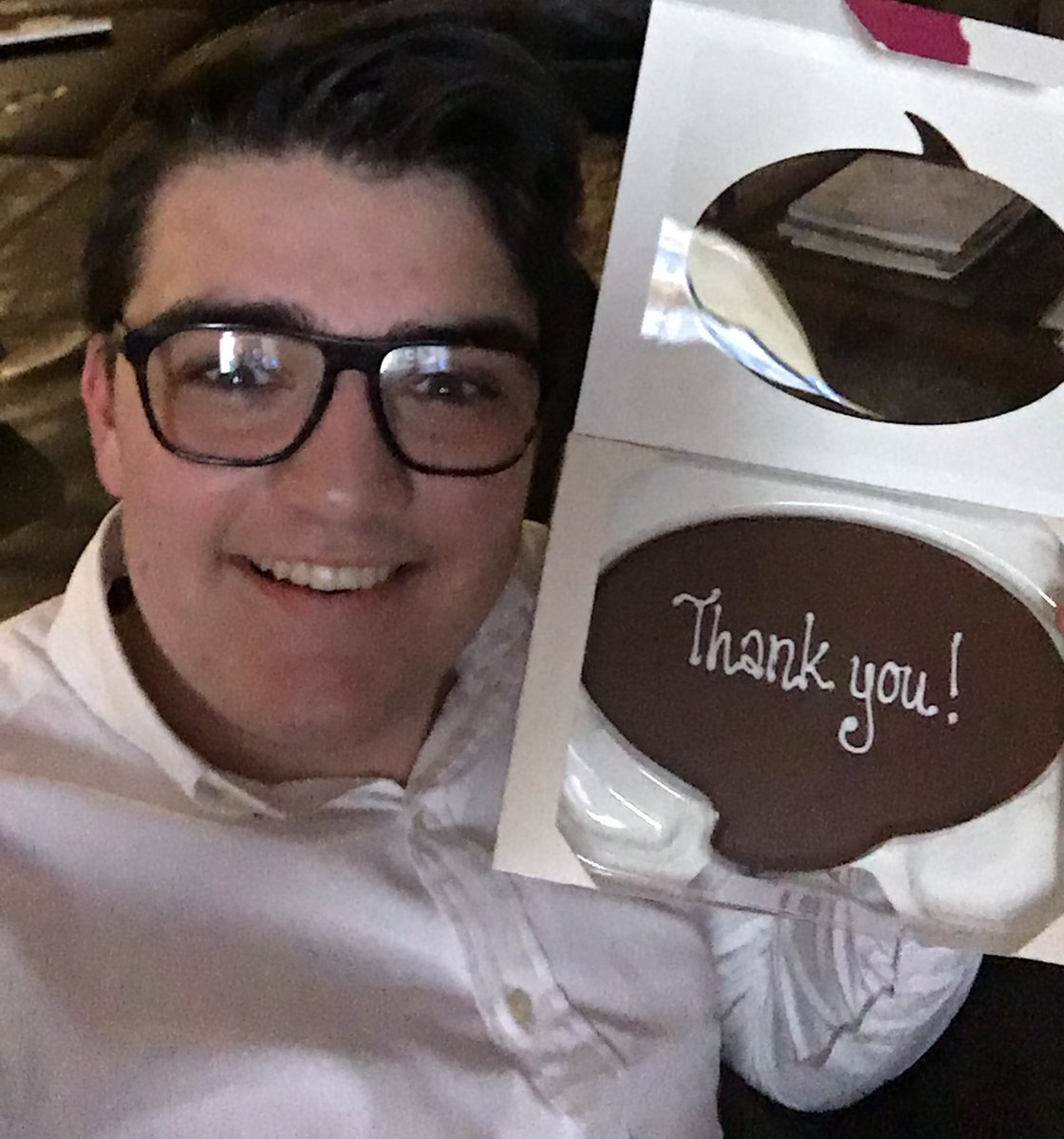 wymcolPC's tweet photo. Head boy/ quiz master enjoying the thank you chocolate from the wonderful @WymondhamColPSA What a great night https://t.co/jwZfxPeWTh