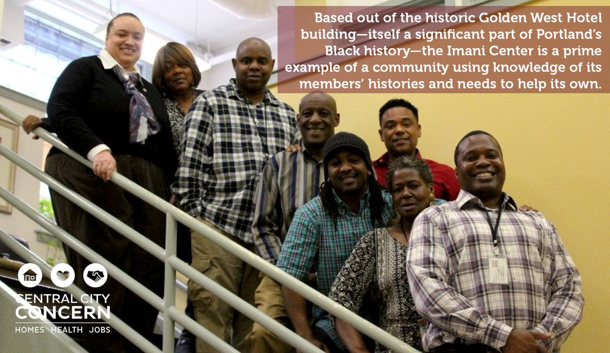 CCCPortland's tweet photo. ICYMI: When #ImaniCenter clients see themselves reflected in the staff, recovery & change feel more possible. » https://t.co/tZ7OpH2Lnz #BHM https://t.co/bkj4xf0F5m