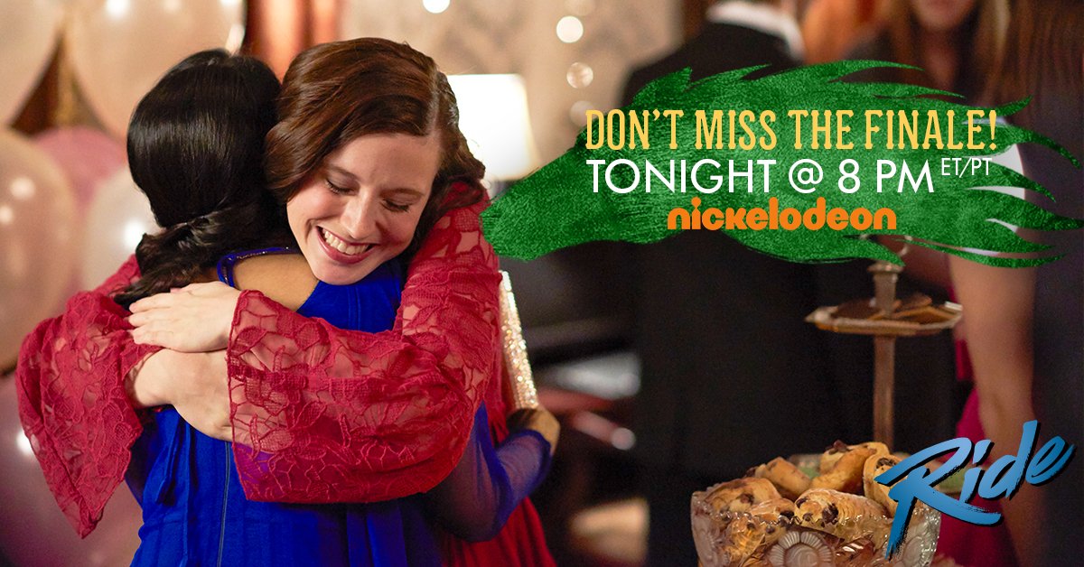 OfficialRide_TV's tweet photo. It's not a goodbye, it's see you later! The season finale of #RIDEOnNickelodeon airs TONIGHT @ 8PM (ET/PT) only on @Nickelodeon. https://t.co/g24B8hmQkQ