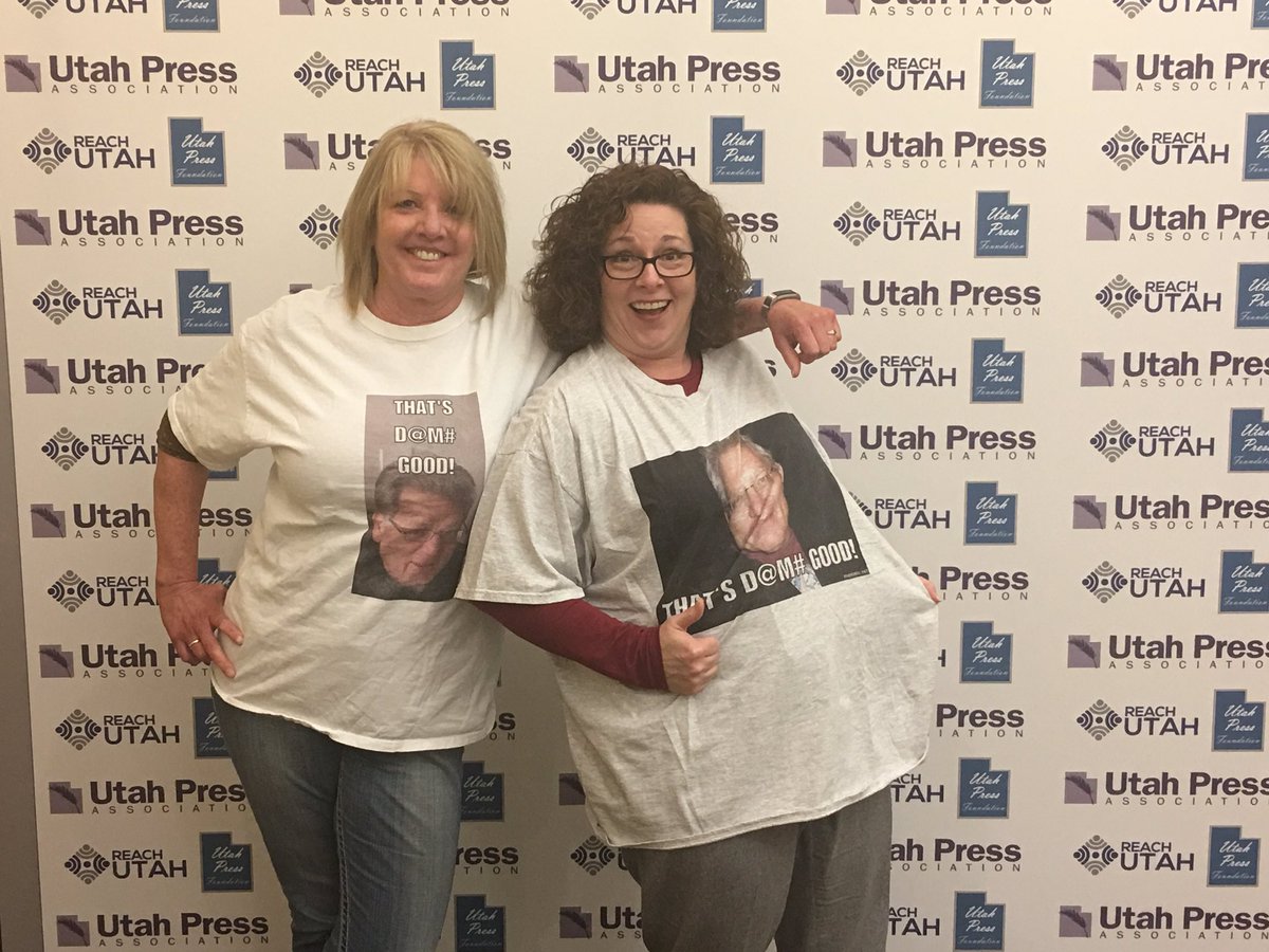 Deetaeg's tweet photo. #letitberesolved not to question the fashion and style statement from some members at the 2017 @UtahPress convention. "That's Damn Good!" https://t.co/NUzTDefXg3