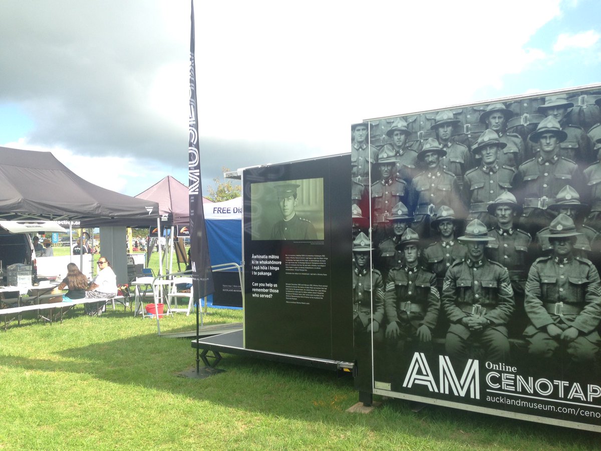 aucklandmuseum's tweet photo. A Helensville local, Wiremu Paora's story is shared at the Helensville A&P Show today. Come visit us to #DiscoverYourConnection #AMCenotaph https://t.co/4nanZzmHPM