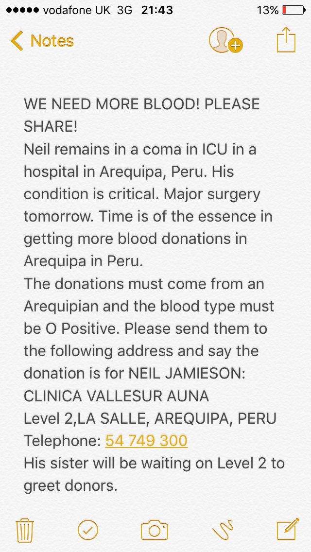 #Arequipa #peru #blooddonors #help #donate please retweet! We need your help!