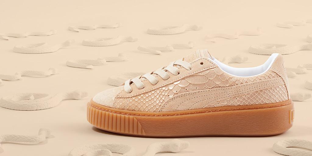 PUMA's tweet photo. Fresh upgrades. Wild style. Re-up your shoe game now with the Exotic Pack on https://t.co/a2bo9w0W9S. https://t.co/VsMHhVhiNY