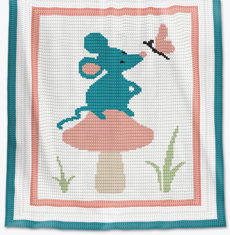 pattern_world's tweet photo. Crochet Baby Blanket / Afghan Pattern - Forest Mouse at https://t.co/48ikbGLo6A #crochet #babyblanket #crochetbabyblanket #crochetgraph https://t.co/ReCnUxnw2e