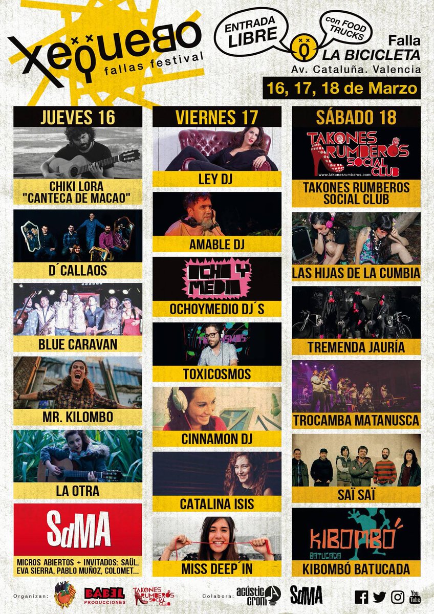 JUEVES DÍA 16 DE MARZO ! GRATUITO ! <a href="/Micros_Abiertos/">SdMA</a> chiki @chiki_lora_ <a href="/dcallaos/">D'Callaos</a> <a href="/BlueCaravan_/">Blue Caravan</a> Mr.<a href="/mrkilombo/">mrkilombo</a> @LaOtraQueLucha
