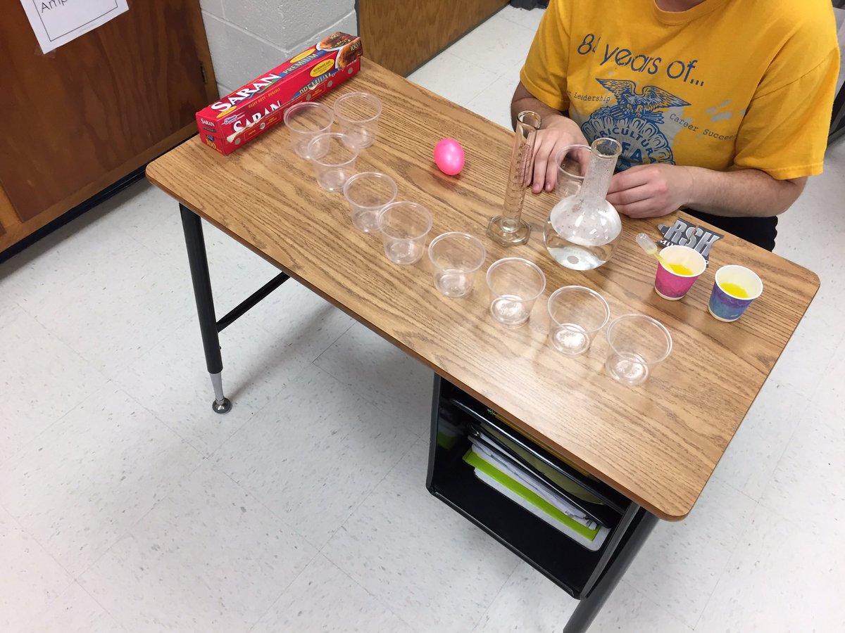 kfalconer109's tweet photo. We put an antibacterial solution in the bottom of the cups, as well as disinfected the eggs before cracking to hinder bacteria growth! https://t.co/qO9wR0k0Md