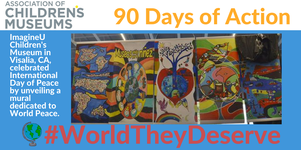 .<a href="/imagineUmuseum/">ImagineU Museum</a> in CA reached out to international children's museums for a mural on World Peace vtd-tar.co/2mgbJOq #WorldTheyDeserve