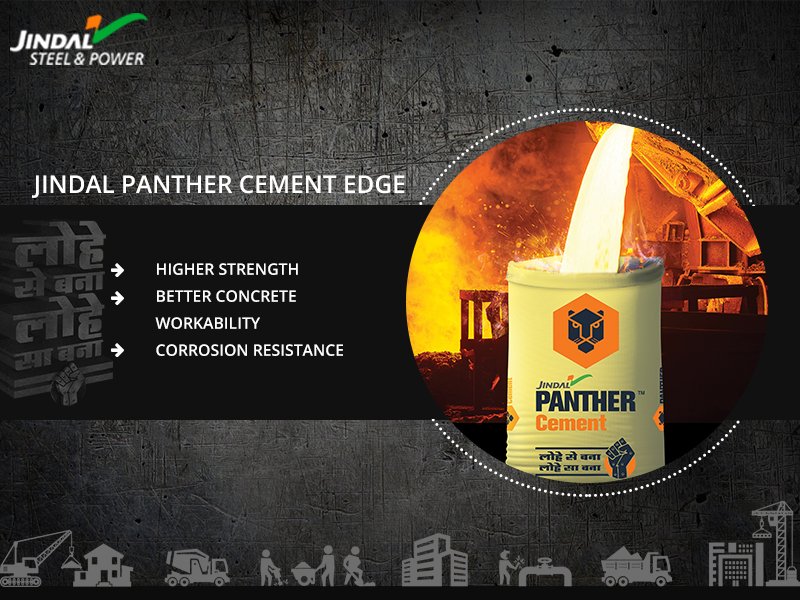 JindalSteel_In's tweet photo. #JindalPanther Cement has unmatched strength, is highly durable &amp; corrosion resistant to meet the growing complex #construction requirements https://t.co/JHDmcawmcA