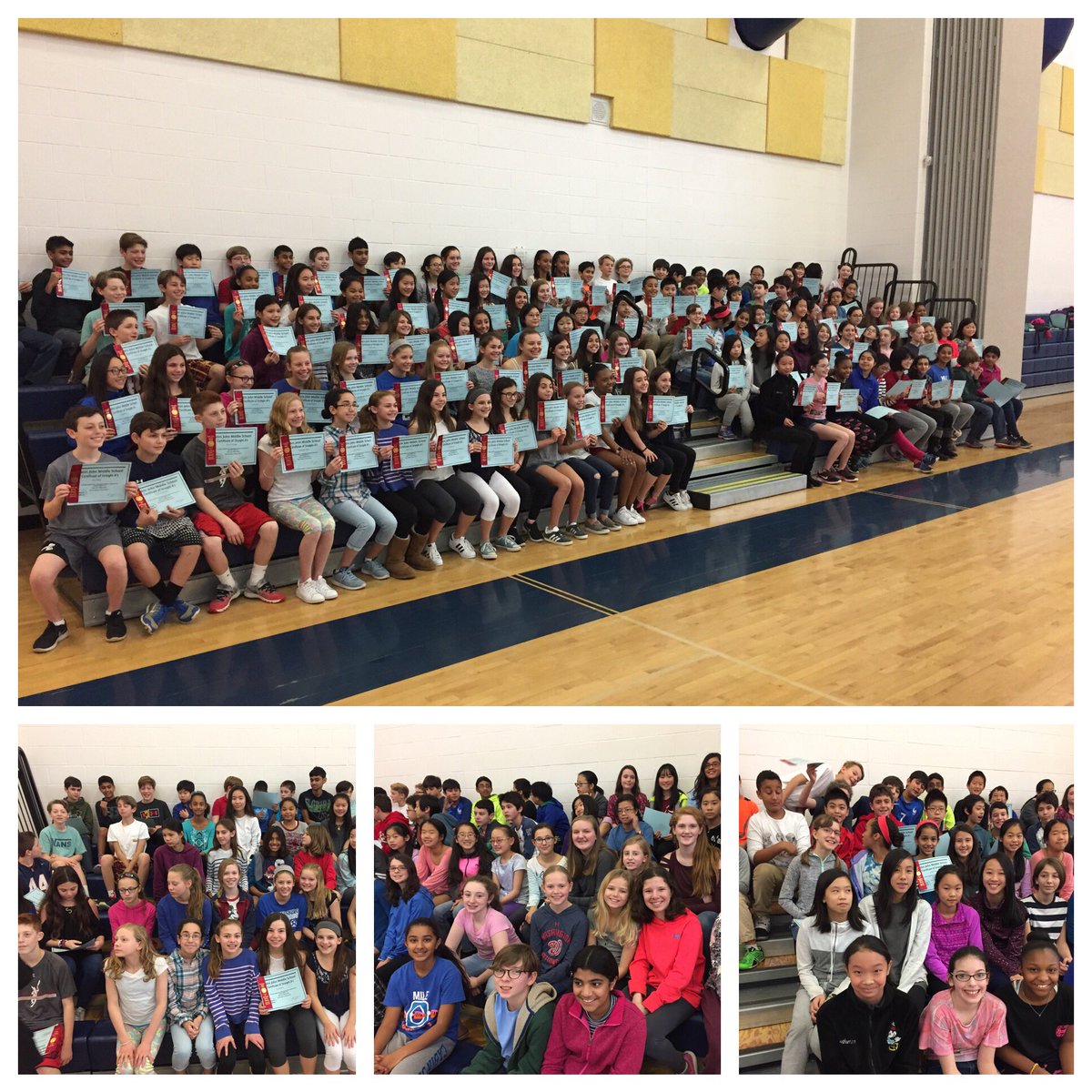 Cabin John Ms On Twitter Giant Group Of 6th Graders Earned All