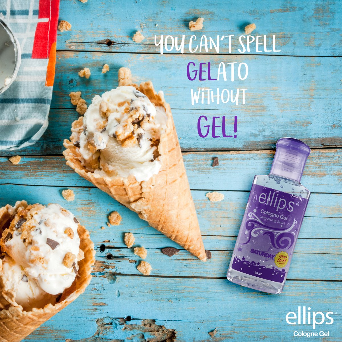 ellips_ph's tweet photo. Cool down the summer heat with some gelato and Ellips Cologne GEL to keep you fresh all day with its long-lasting scent! #EllipsBestBuds https://t.co/yPFqver3xy