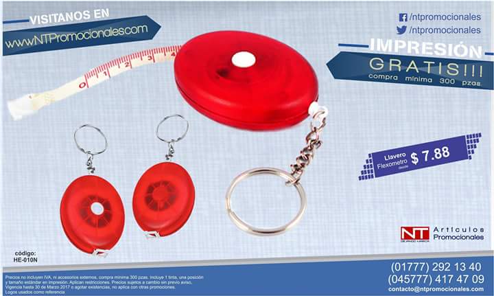 NagdaTech's tweet image. Llavero flexómetro con la impresión de su marca Gratis.
Los mejores modelos promocionales solo con nosotros.
NTpromocionales.com