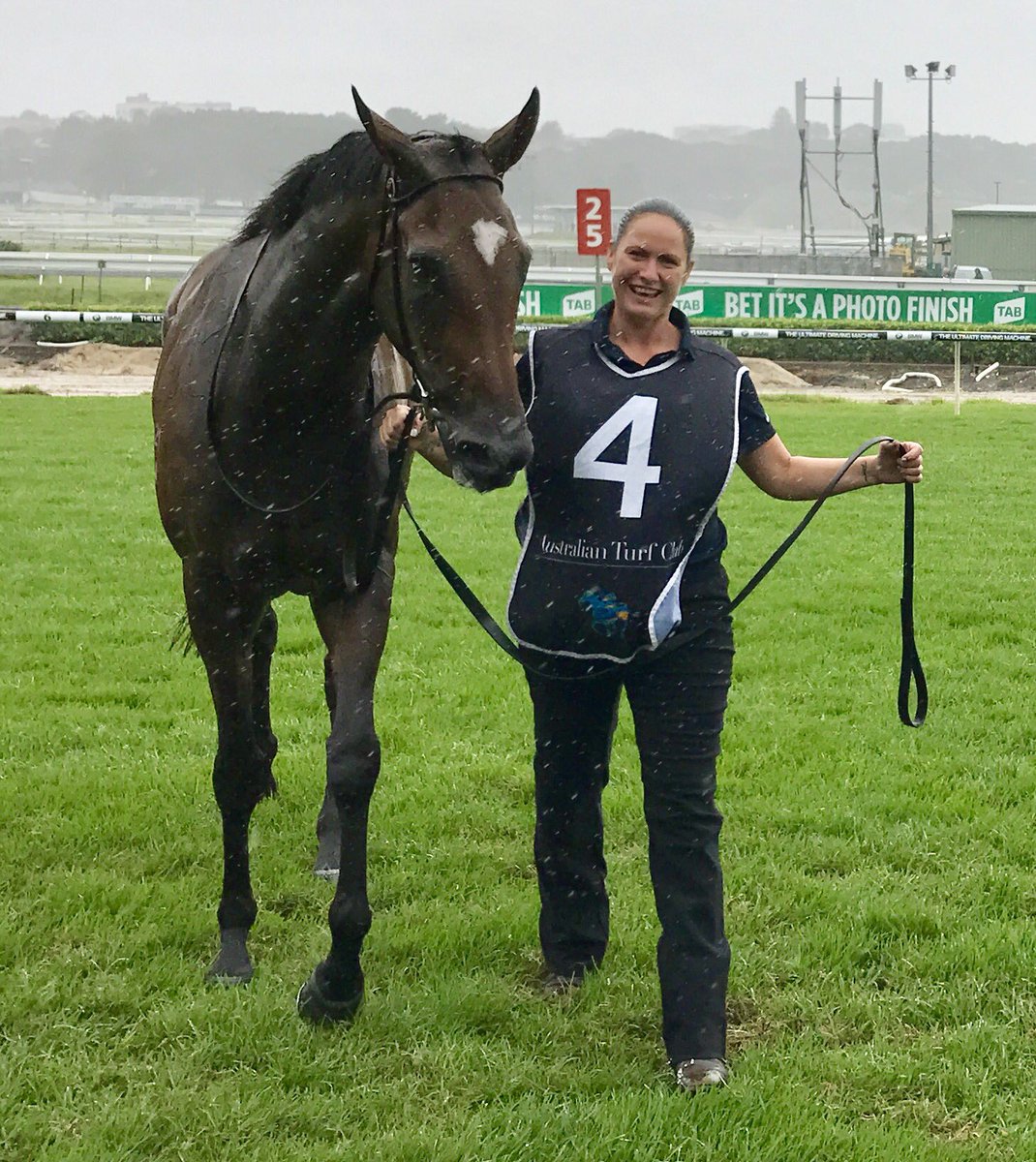RobynHartney's tweet photo. Bit delayed been celebrating @royalrandwick @JTRacingRwik honest gutsy filly One More Honey G2 winner @atc_races @EmiratesPark #jford ☔️☔️ https://t.co/rs82bb1hwY