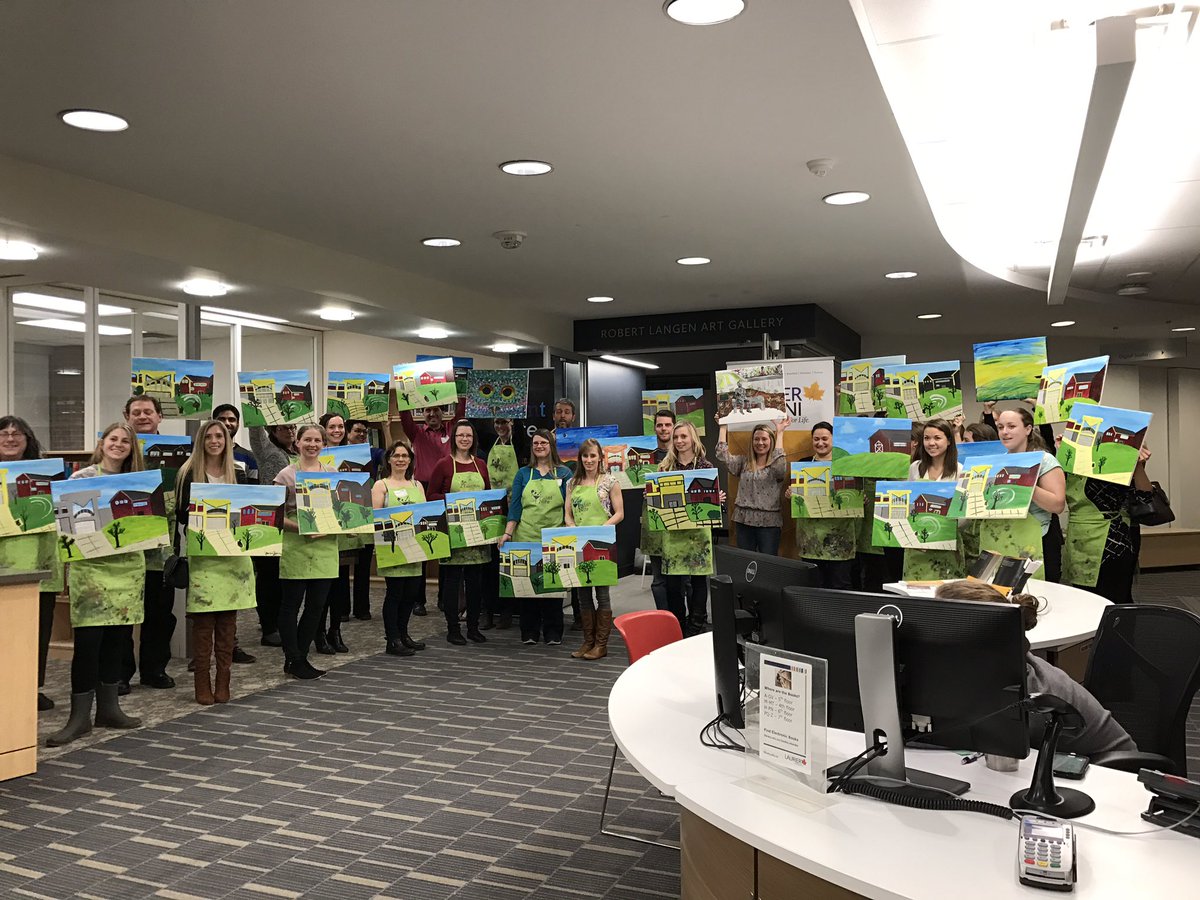 gashough's tweet photo. Happy Artists! @LaurierAlumni @LaurierLibrary @PaintNiteKW #art #library #universitylife #universityexperience #painting #artgallery https://t.co/A8x3f4lyWJ