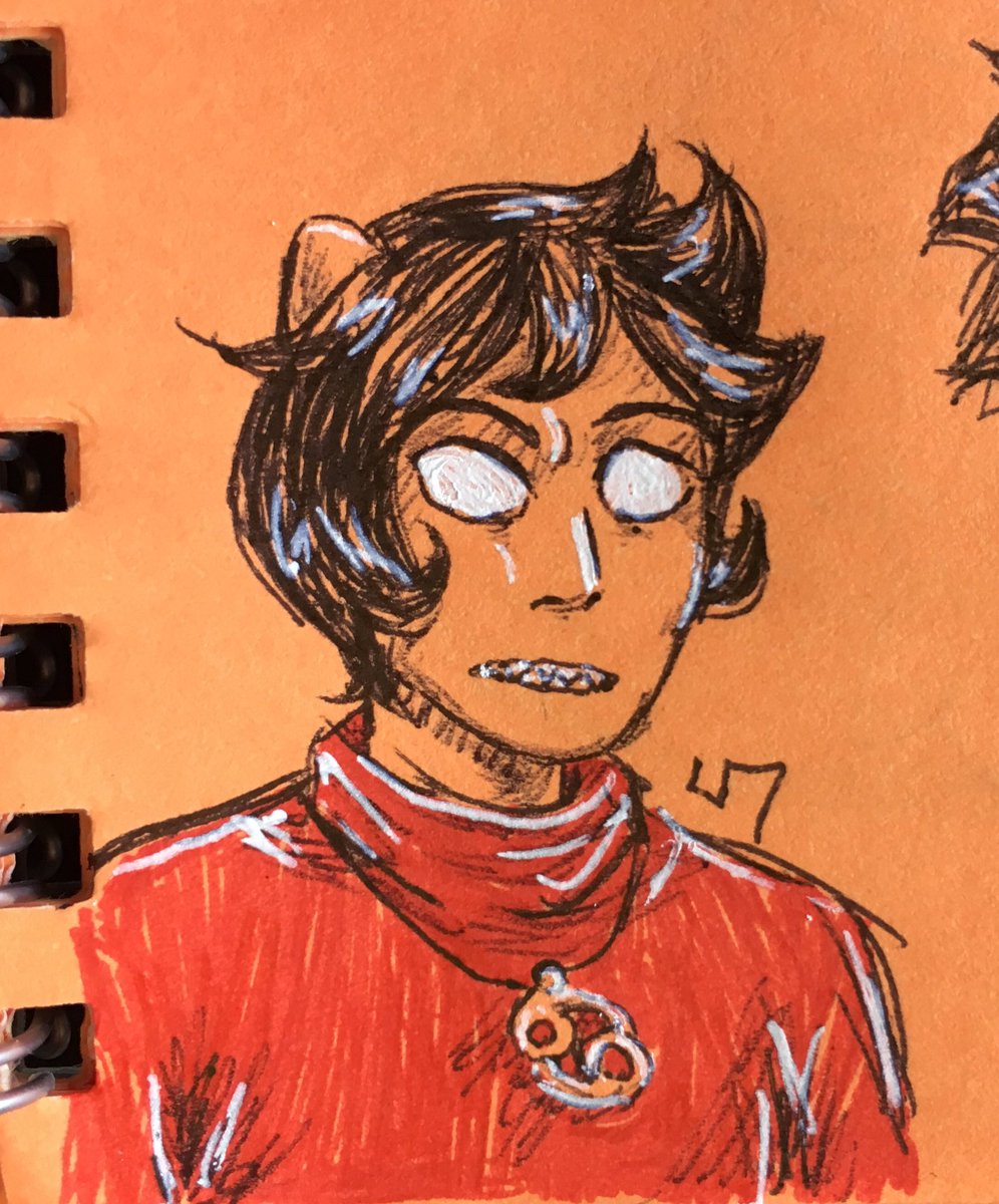 unluckyxse7en's tweet photo. Dead blabbermouth. #Homestuck #dailyhomestuck #daily #alphatroll #kankri #kankrivantas #dancestor #troll #fanart #traditional https://t.co/gfhWEsyJMN