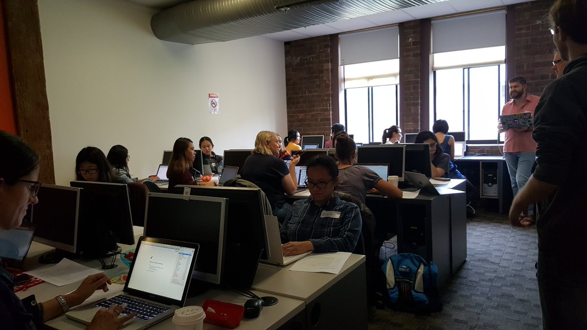 Our 3 levels of #javascript workshops in full swing @NodeGirlsSydney <a href="/coderfactory/">christina</a>