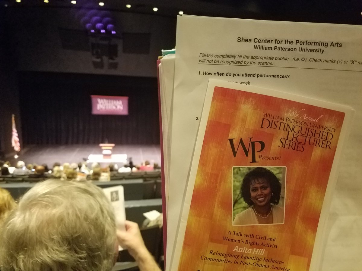 ZRyan802's tweet photo. All ready for Anita Hill's lecture tonight at Shea! #COMM2630 #wpunj https://t.co/uazbxPY4Nc