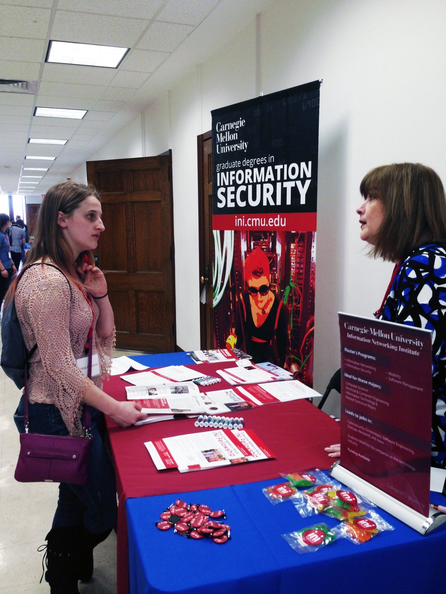 inicmu's tweet photo. Proud to be a sponsor of #CAPWIC! We had a great time at @Georgetown recruiting bright young minds to the computing field. #womenintech https://t.co/EzKYAGCt5g