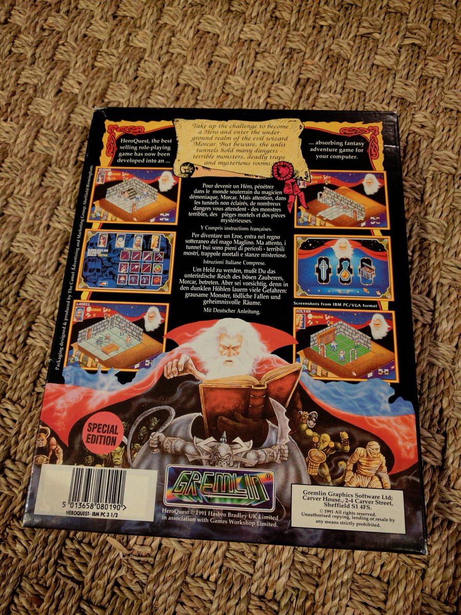 dancingcrab's tweet photo. Today's #bigboxaday is an exciting new addition that I've been trying to acquire for ages: an IBM big box HEROQUEST! 🗡️🔥👑@bbpcgc #DOSgaming https://t.co/CTn0kn0P4t