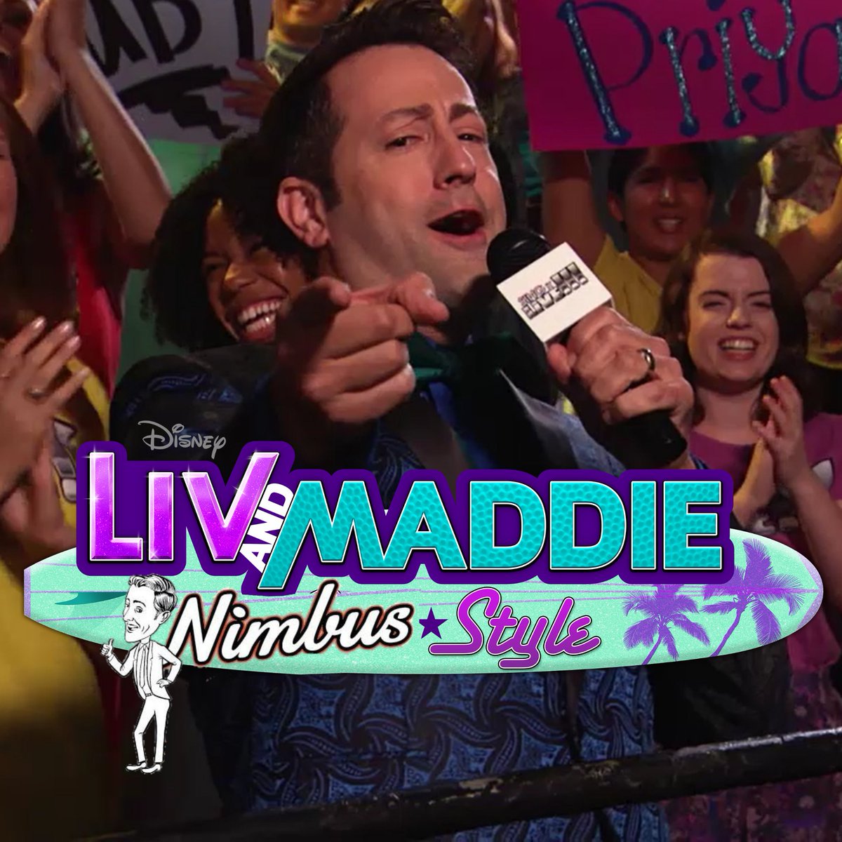 You think we'd do a 'live event' w/o <a href="/TheJohnnyNimbus/">Johnny Nimbus</a>? #LivAndMaddieCaliStyle #SingItLiveARooney 3/3 at 5:30p on <a href="/DisneyChannel/">Disney Channel</a> #NimbusStyle