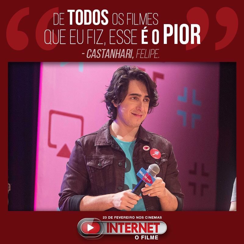 InternetOFilme_'s tweet photo. Palavras sinceras do nosso grande @FeCastanhari <3 #InternetOFilme https://t.co/oulalaTu99
