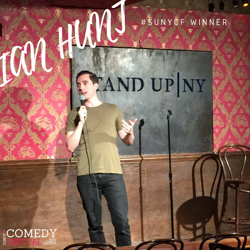 StandUpNY's tweet photo. Congratulations to #winner @ihunt this year's Stand Up NY Comedy Festival, #SUNYCF! Ian will be featured on 4 upcoming shows at the venue! https://t.co/OhaoU63lCZ
