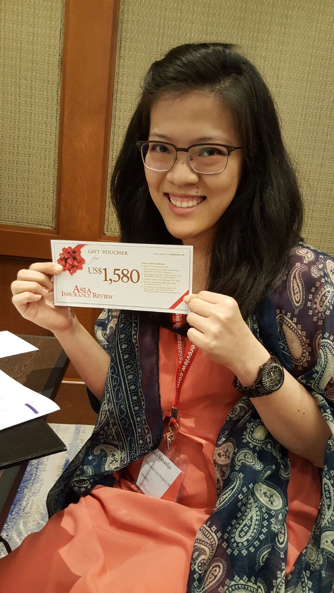 So Happy.. winning the prize :) 
Thanks to <a href="/AIReDaily/">AsiaInsuranceReview</a> for this US$1.580 voucher :) 
#AIRbigdata #sequisonline