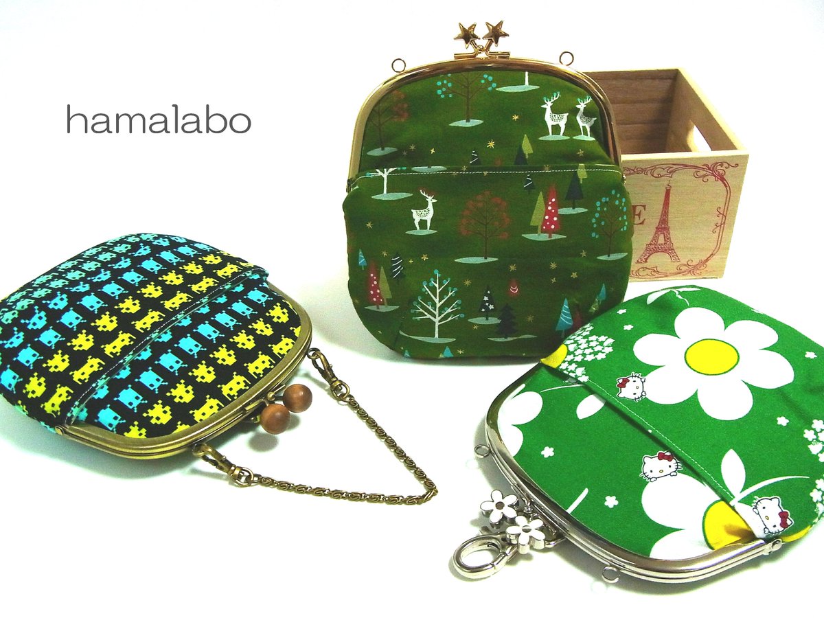 15cm版がま口チョークポーチの型紙 作り方レシピ