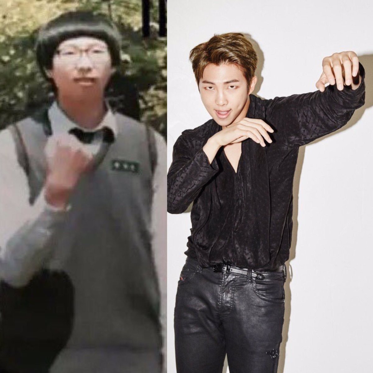 pjmsdipia's tweet photo. la pubertad de namjoon vs. mi pubertad https://t.co/DU3RQY29i0