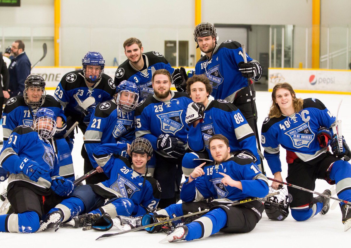 Hockey_Mike's tweet photo. Game 1 against @MissStateHockey is tonight 10pm @FordIceCenter. Come support your #BlueRaiders! #RowdyRaiders #MSUvsMTSU #CawlidgeHawkey https://t.co/fNodoTu7c0