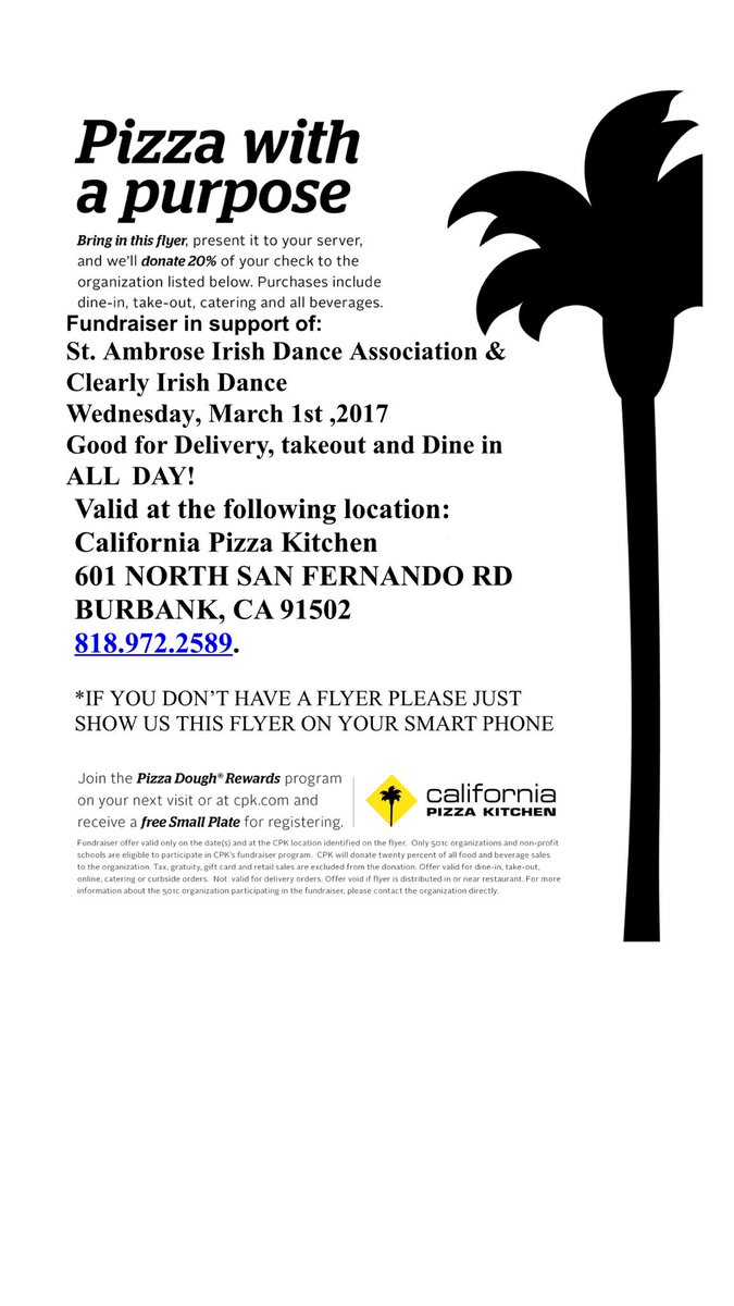 Come support our dancers and eat some delicious pizza too!! <a href="/calpizzakitchen/">calpizzakitchen</a> Burbank next Wednesday, March 1st! #teamcleary #cpk #pizza