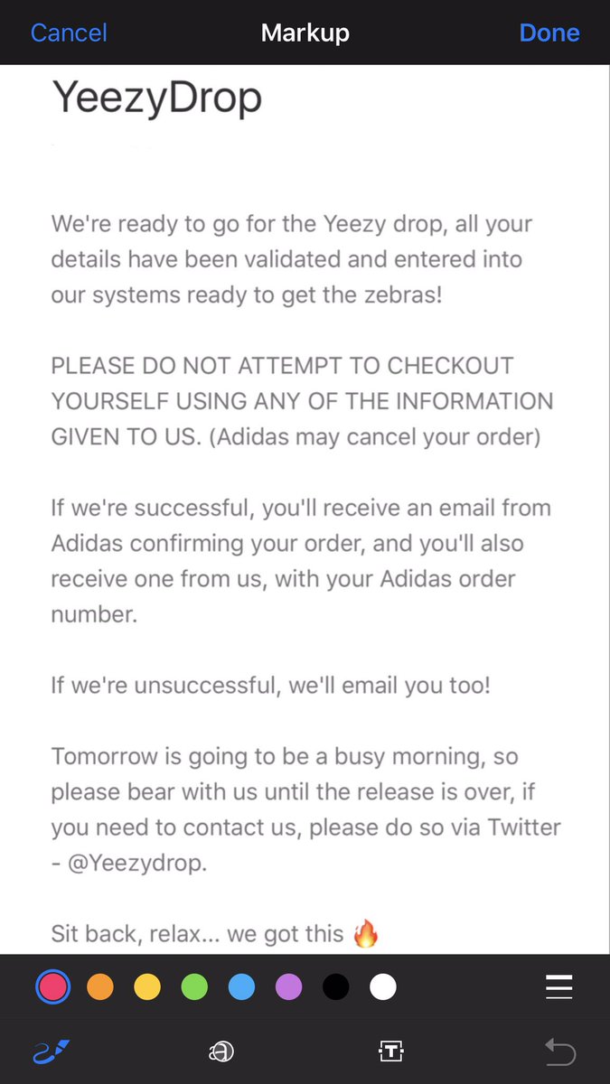 YeezySuccess's tweet photo. ⚠️ Make sure you remove any order numbers and personal details ⚠️

You can use mark-up with iOS, follow our guide https://t.co/T2QXHv5JOU