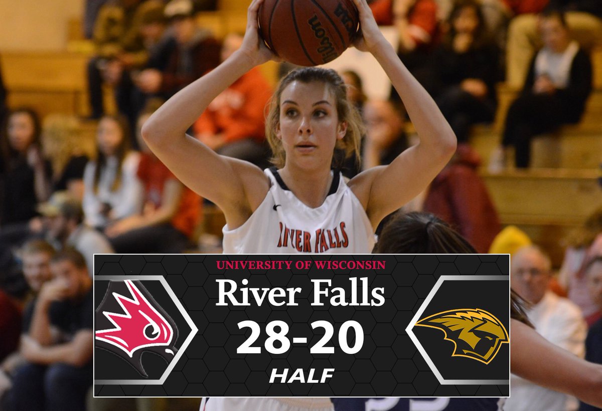UWRFFalcons's tweet photo. WBB UPDATE: @UWRFWomensBball LEADS at the half against No. 1 seed @UWOWBB1! #FFT #WIACTournament #d3h https://t.co/LLpk9a2Tv7