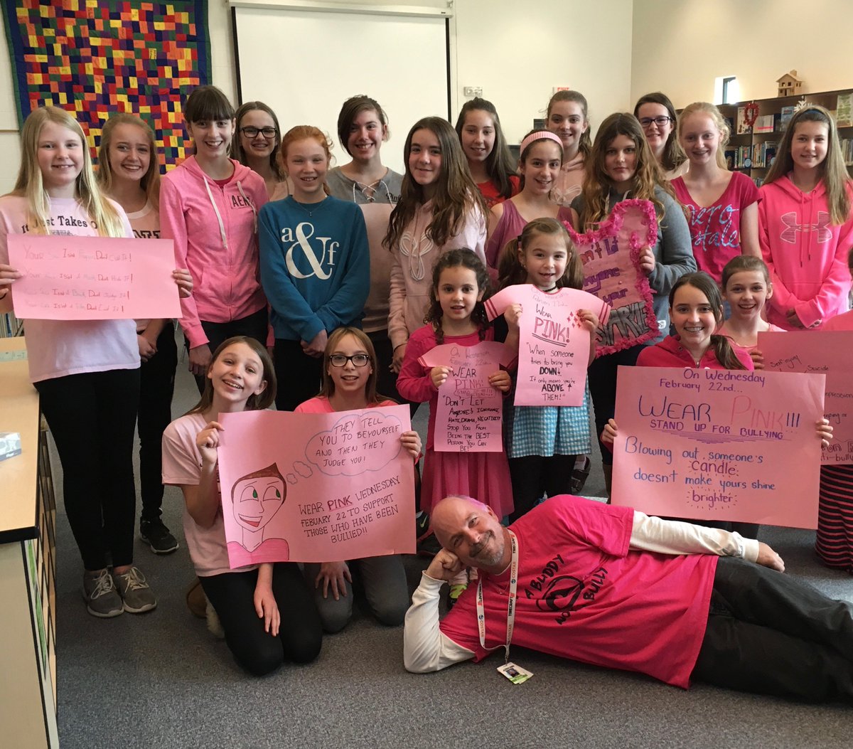 Cedar Creek went PINK for "Bullying Awareness" and "Be Kind" day. Thanks to Mr. McDonald and our Student Council for all their hard work.