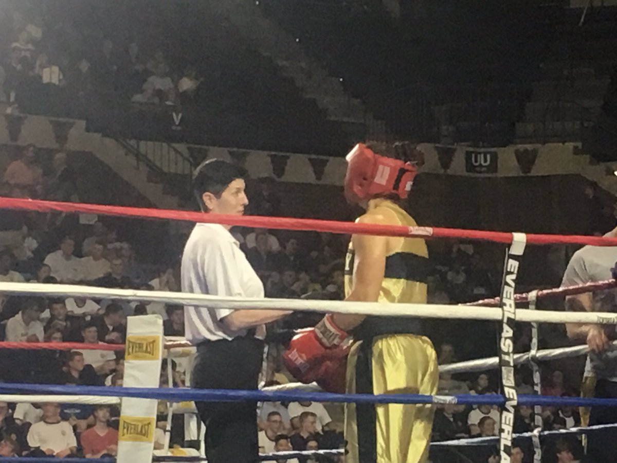 NavalAcademy's tweet photo. We're at bout 10 & 2016 @NCBABoxing Champion MIDN 1/C Stephanie Simon will take on MIDN 4/C Jo Martin (165 lb). #BrigadeBoxing17 https://t.co/eAqkH7IHoU