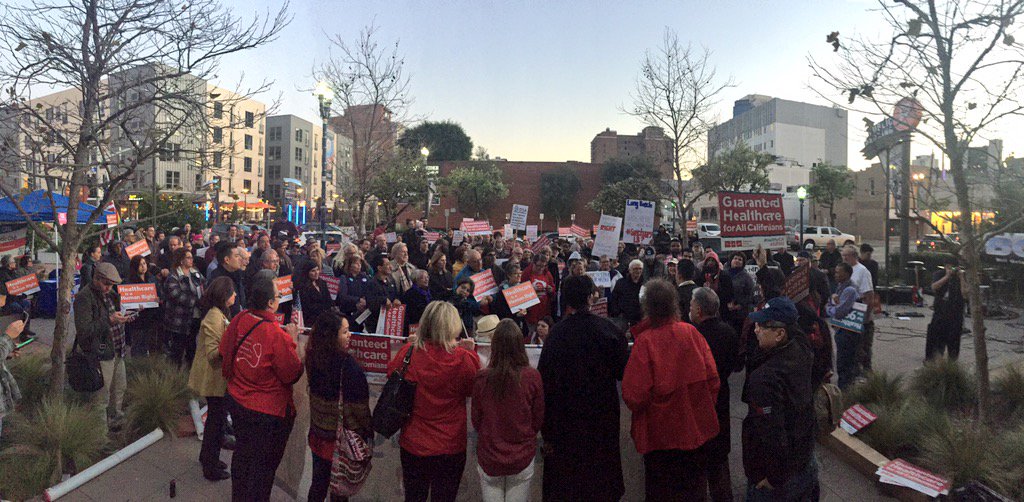 Rally for single-payer healthcare at Harvey Milk Park. <a href="/LongBeachPost/">Long Beach Post</a>
