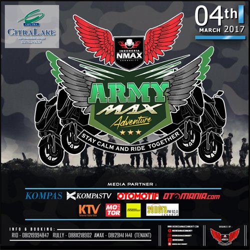 #⁠⁠⁠IndonesiaNmaxCommunity <a href="/Indonesianmax/">Indonesia Nmax Community</a> present
1st Anniversary | 4th march 2017 | start at 03.00 p.m until end. Come &amp; join!