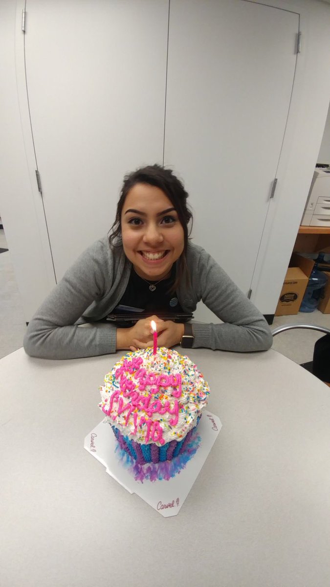 KevinSoperATT's tweet photo. Little birthday celebration for Sylvia! Full of energy and all smiles, always! Lucky to have her on my team #lifeatatt #melville #att https://t.co/3Sxsf3ARZq