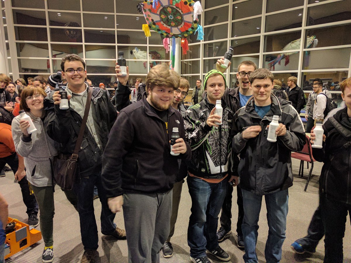 MLHacks's tweet photo. Hackers from @wwhack2017 were pumped to try some @soylent Remeber to enter the #SoylentCanvas drawing contest this weekend! #wwhack https://t.co/jt2tSNTzPf
